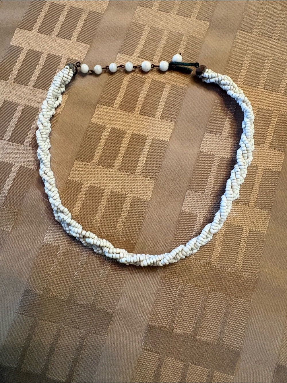 VTG Beaded White braided choker Necklace - Women Jewelry